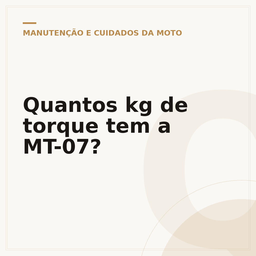Quantos kg de torque tem a MT-07?