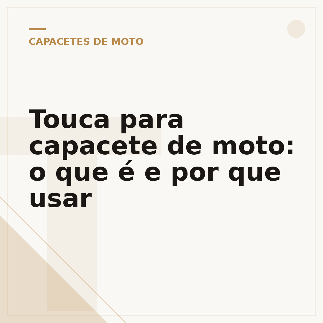 Touca para capacete de moto: o que é e por que usar