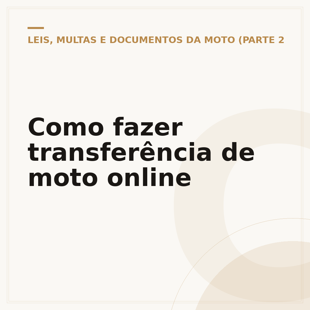 Como fazer transferência de moto online