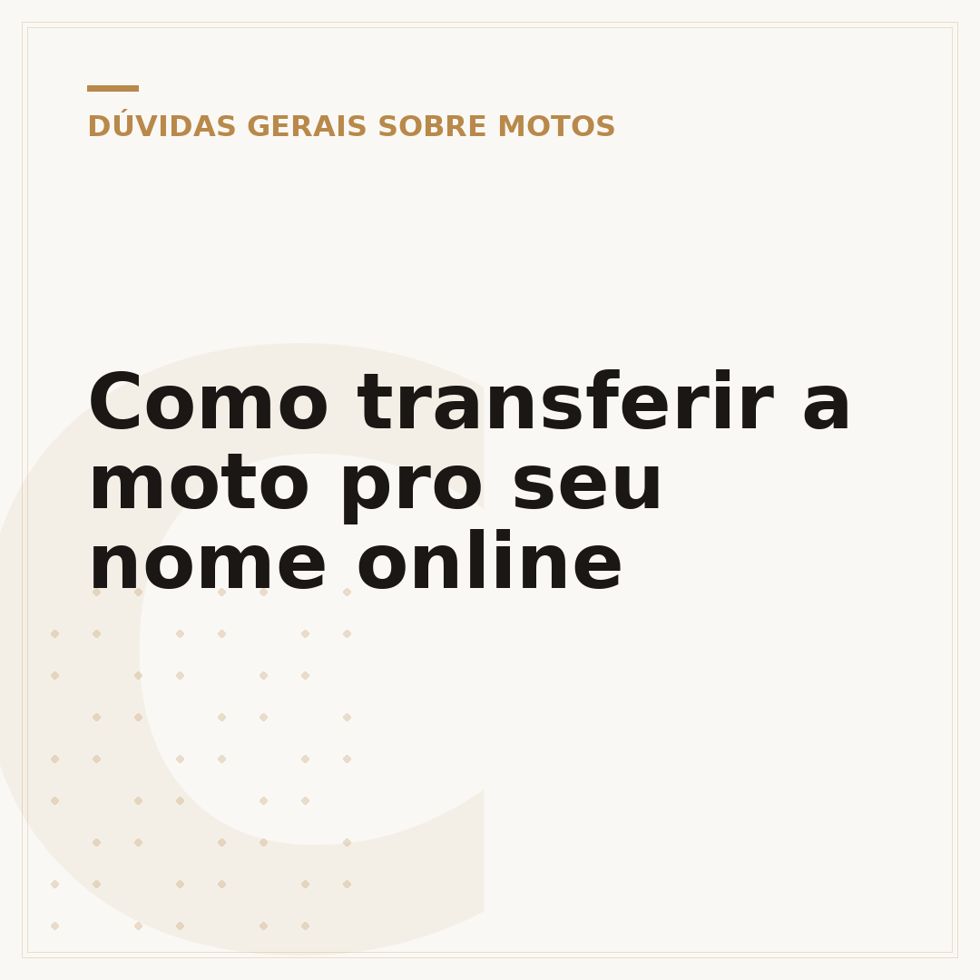Como transferir a moto pro seu nome online