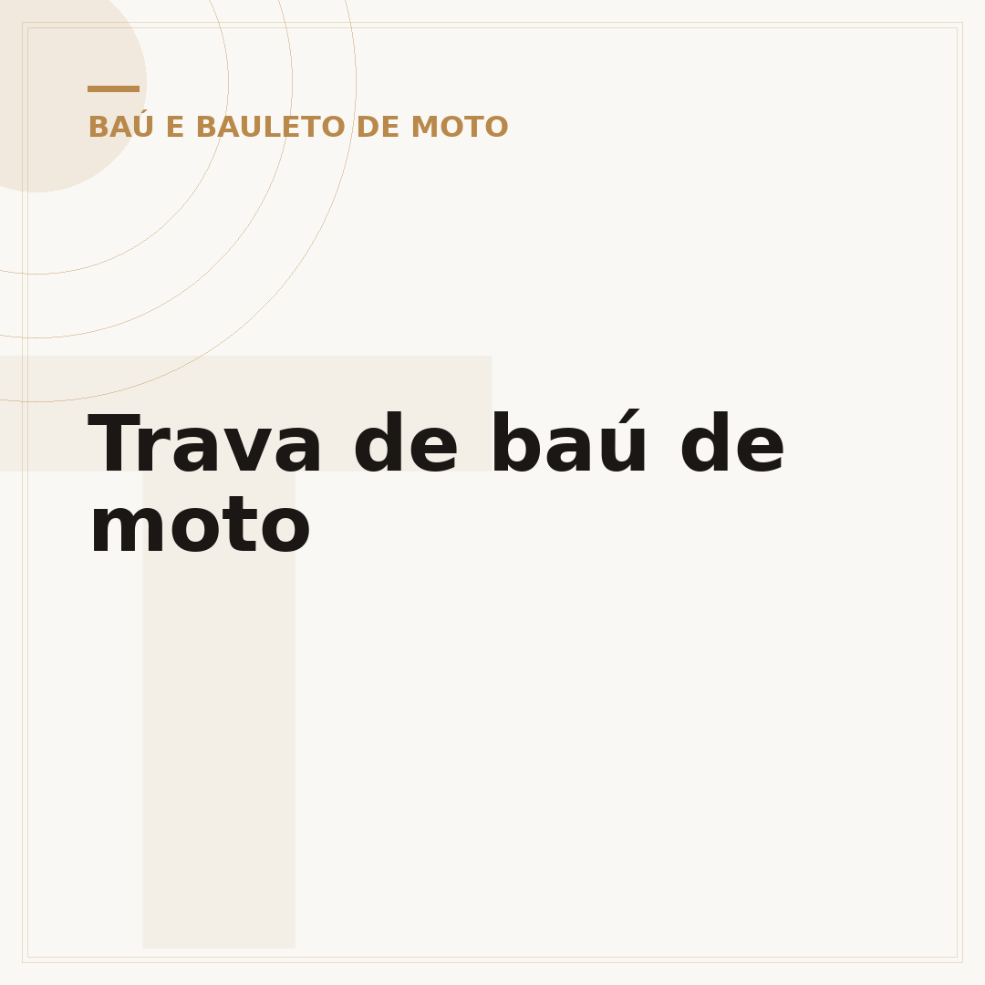 Trava de baú de moto