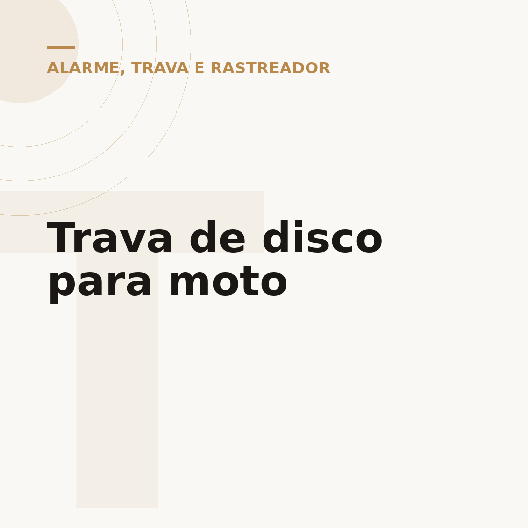 Trava de disco para moto