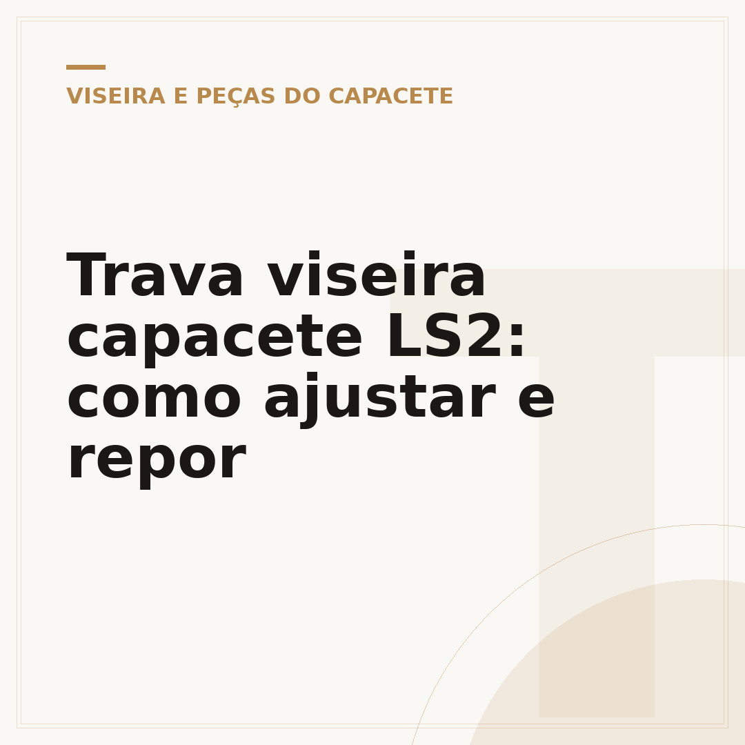 Trava viseira capacete LS2: como ajustar e repor
