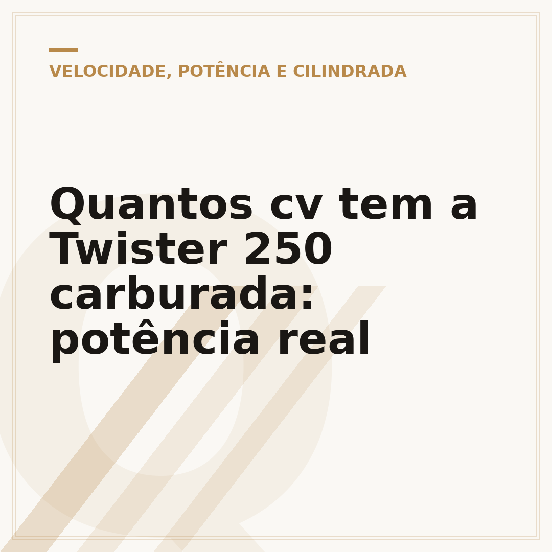 Quantos cv tem a Twister 250 carburada: potência real
