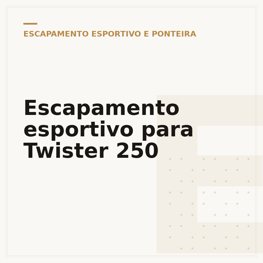 Escapamento esportivo para Twister 250