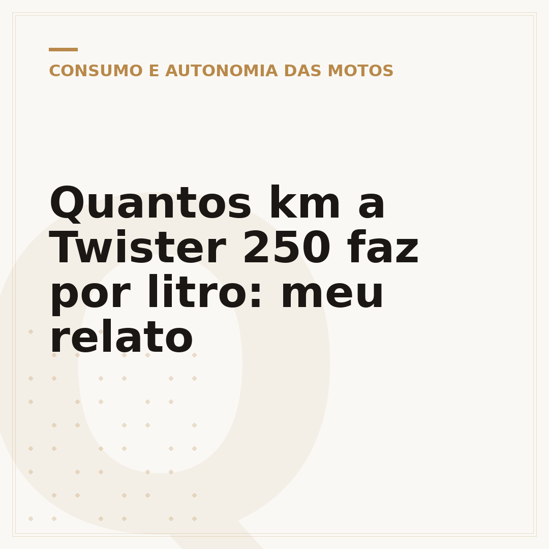 Quantos km a Twister 250 faz por litro: meu relato