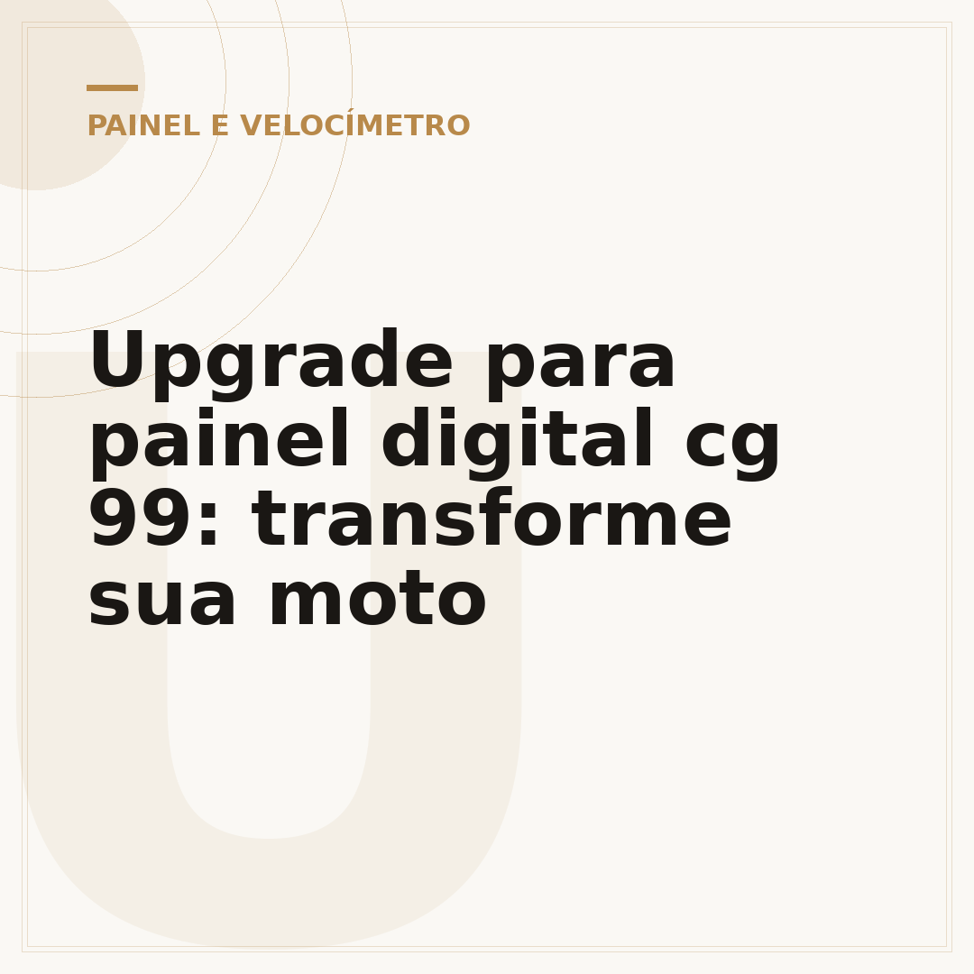 Upgrade para painel digital cg 99: transforme sua moto