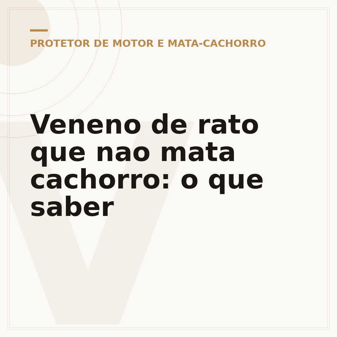 Veneno de rato que nao mata cachorro: o que saber