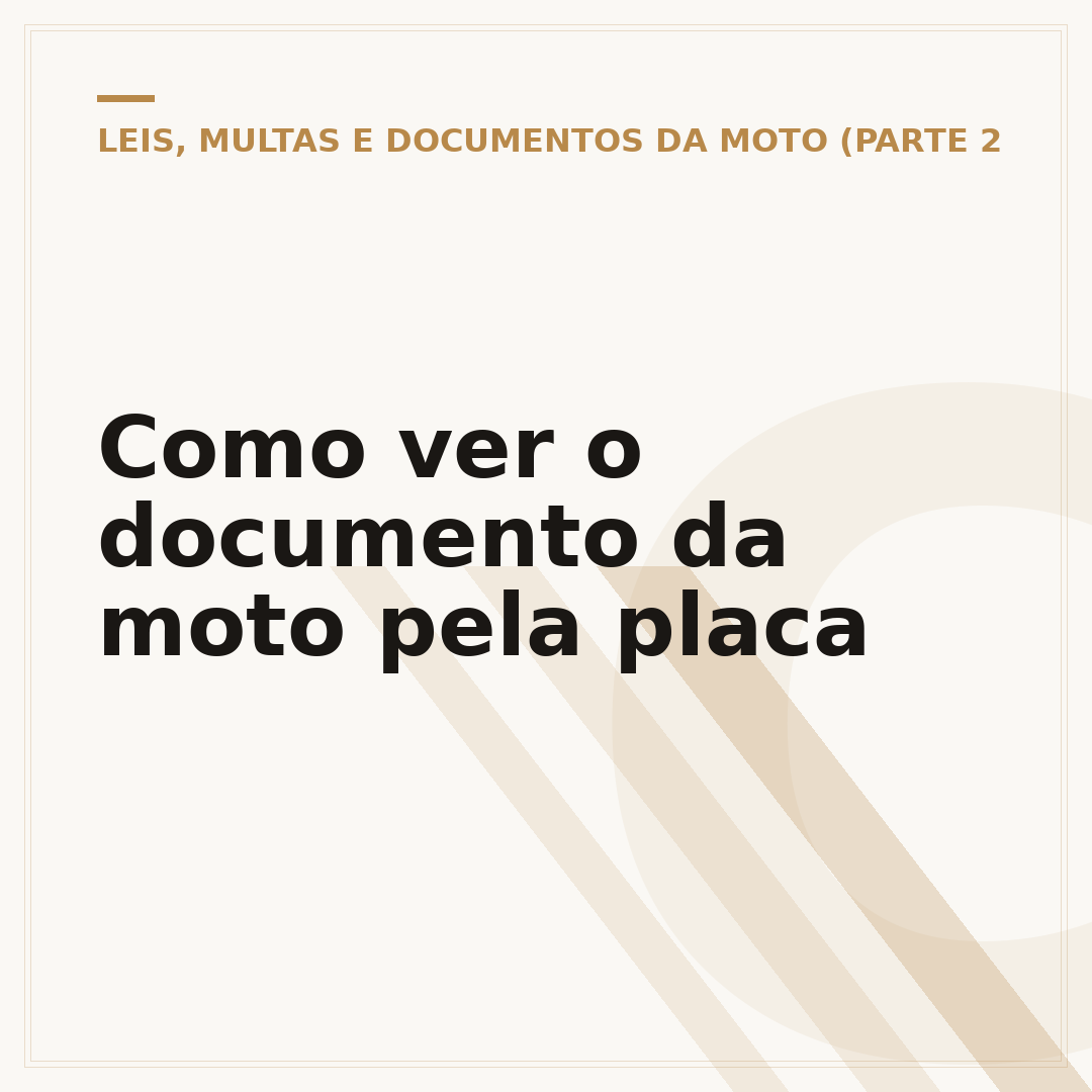 Como ver o documento da moto pela placa