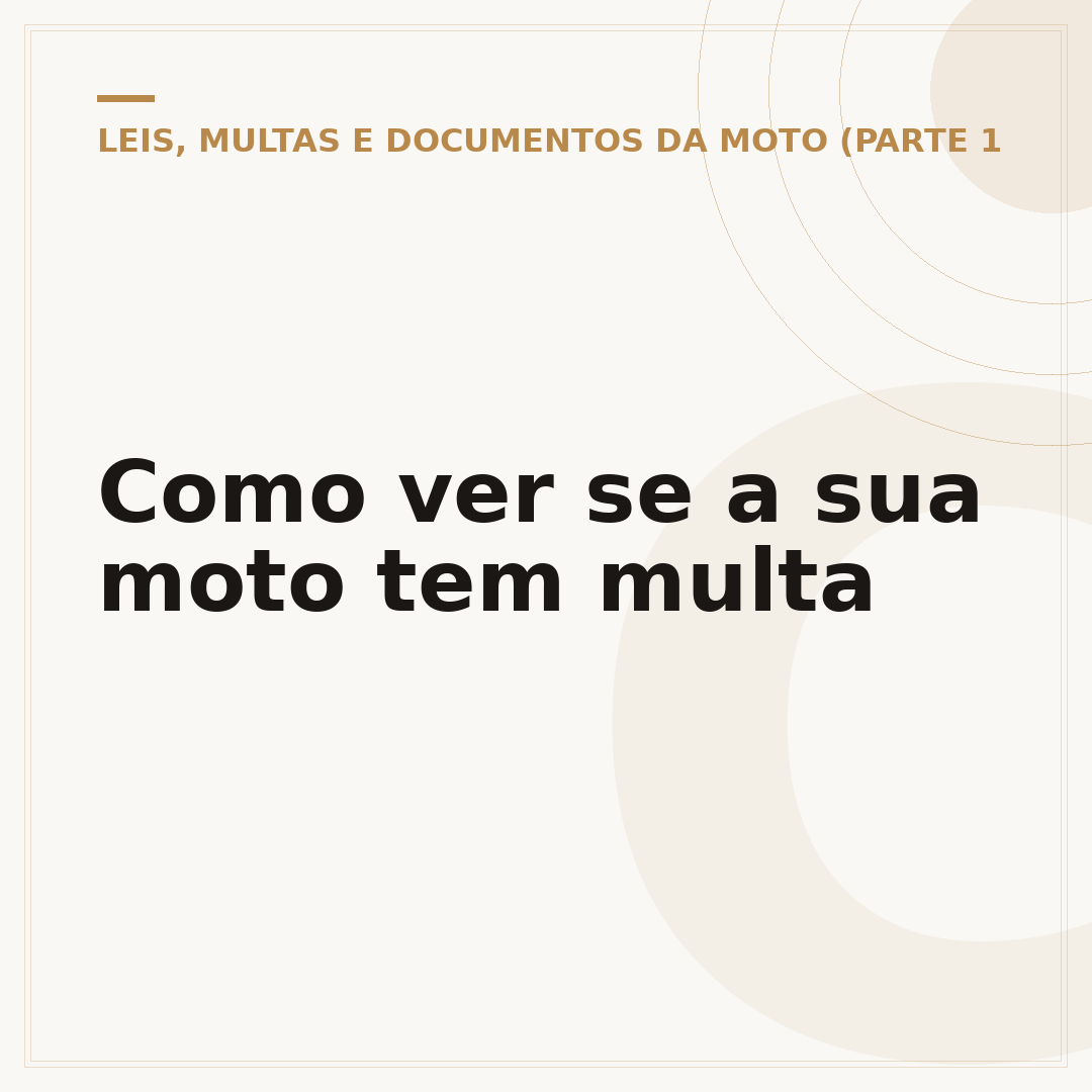 Como ver se a sua moto tem multa