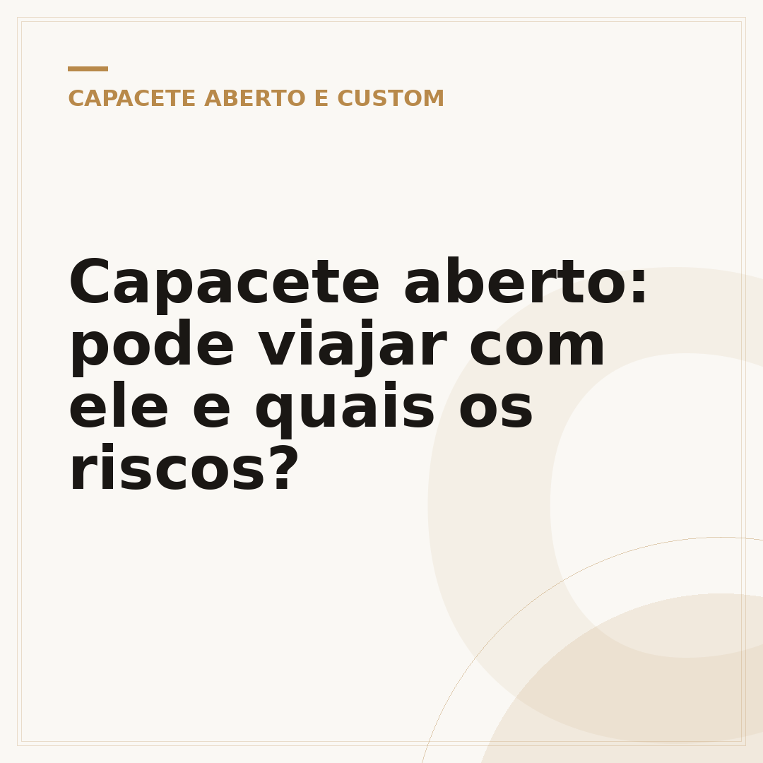 Capacete aberto: pode viajar com ele e quais os riscos?