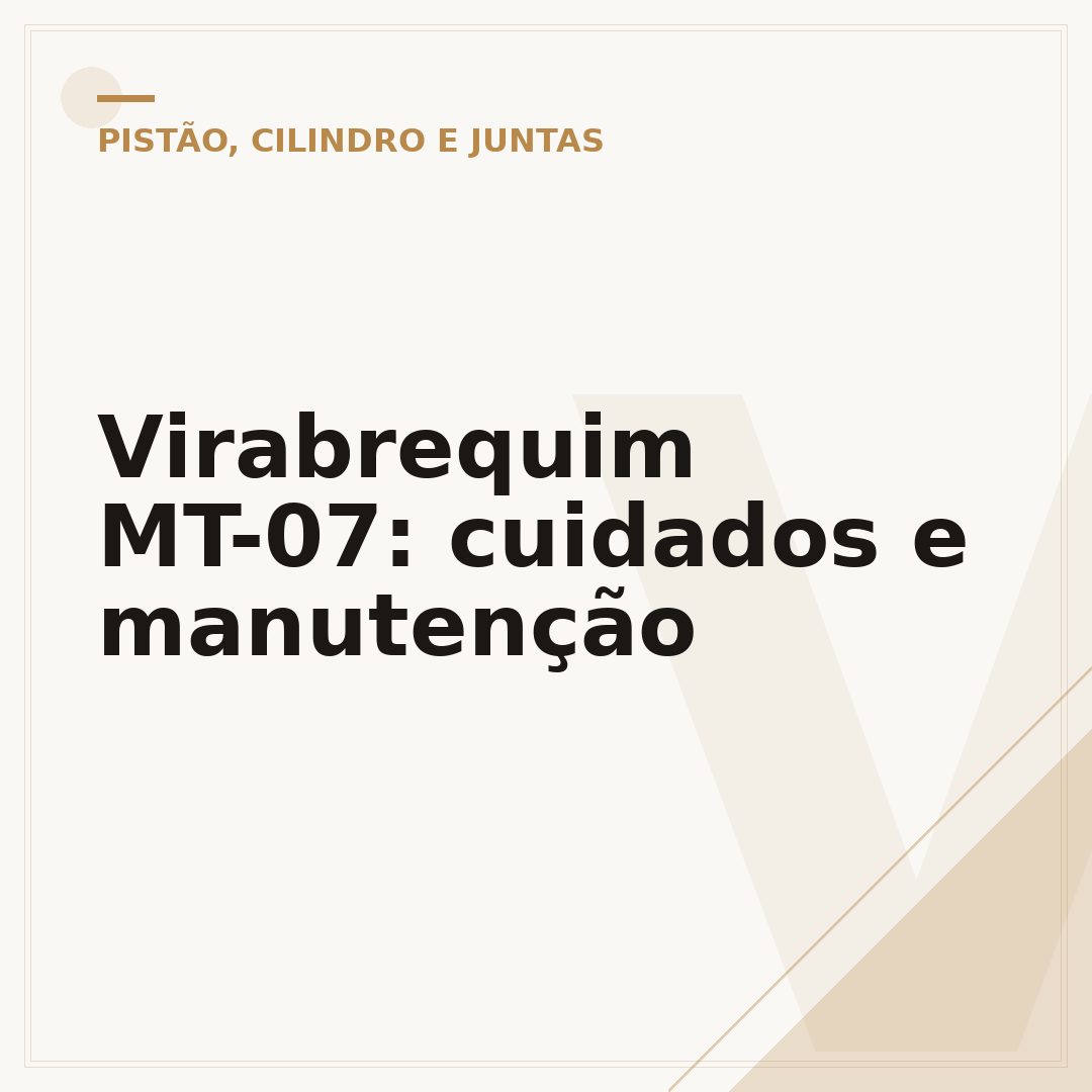 Virabrequim MT-07: cuidados e manutenção