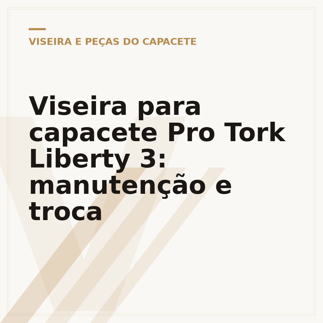 Viseira para capacete Pro Tork Liberty 3: manutenção e troca