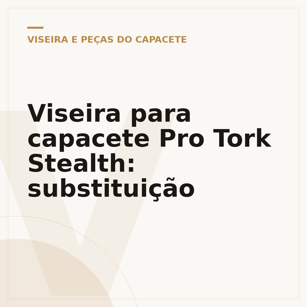 Viseira para capacete Pro Tork Stealth: substituição