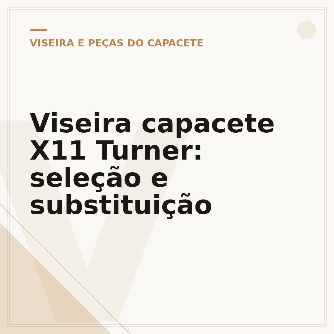 Viseira capacete X11 Turner: seleção e substituição