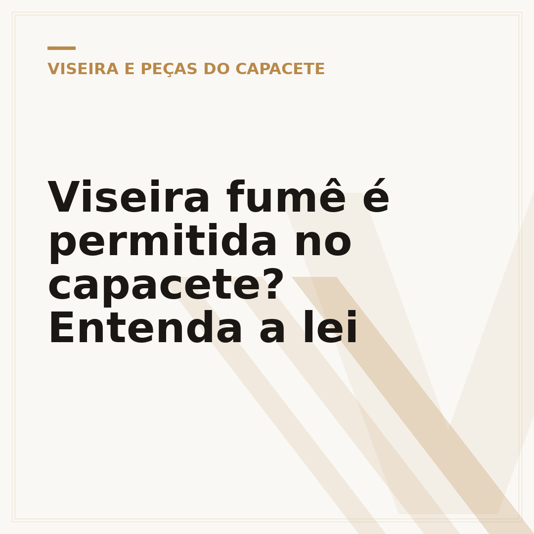 Viseira fumê é permitida no capacete? Entenda a lei