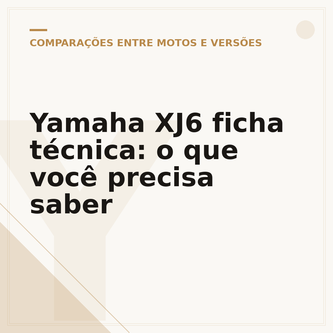 Yamaha XJ6 ficha técnica: o que você precisa saber