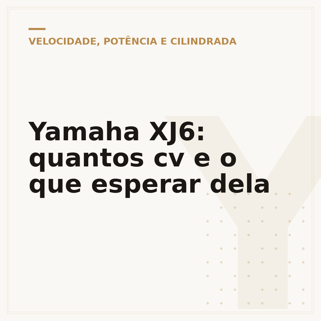 Yamaha XJ6: quantos cv e o que esperar dela
