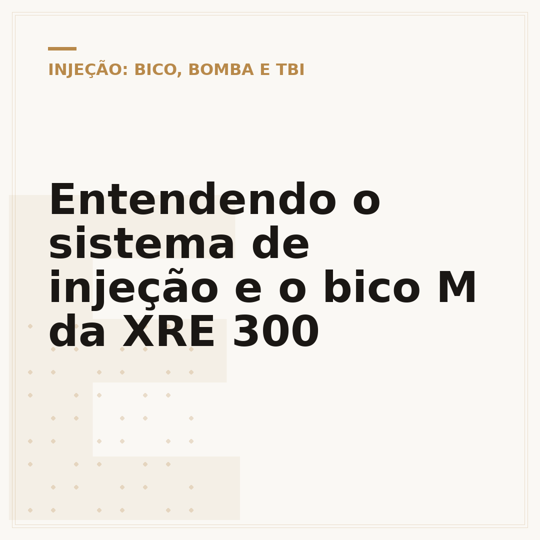 Entendendo o sistema de injeção e o bico M da XRE 300
