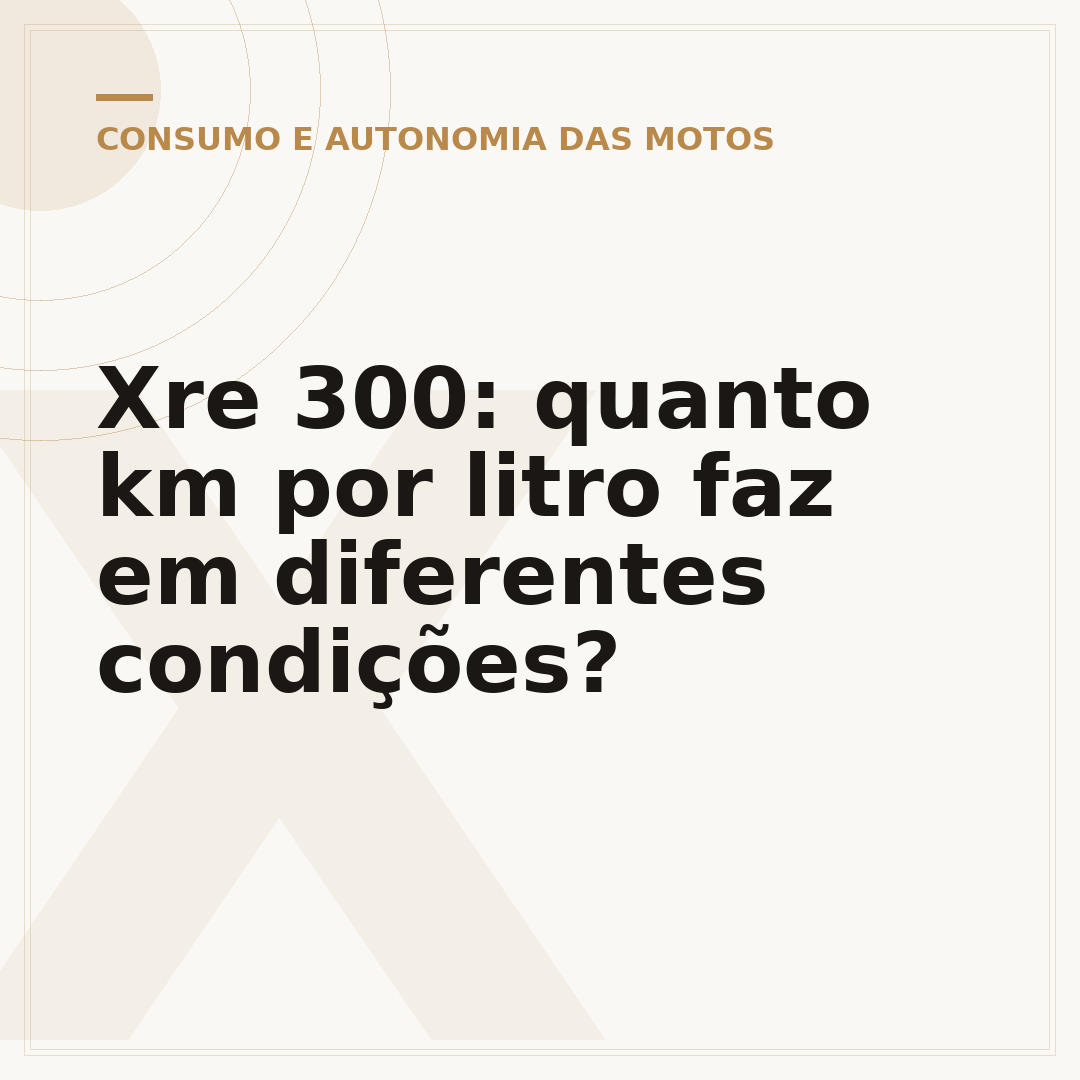 Xre 300: quanto km por litro faz em diferentes condições?
