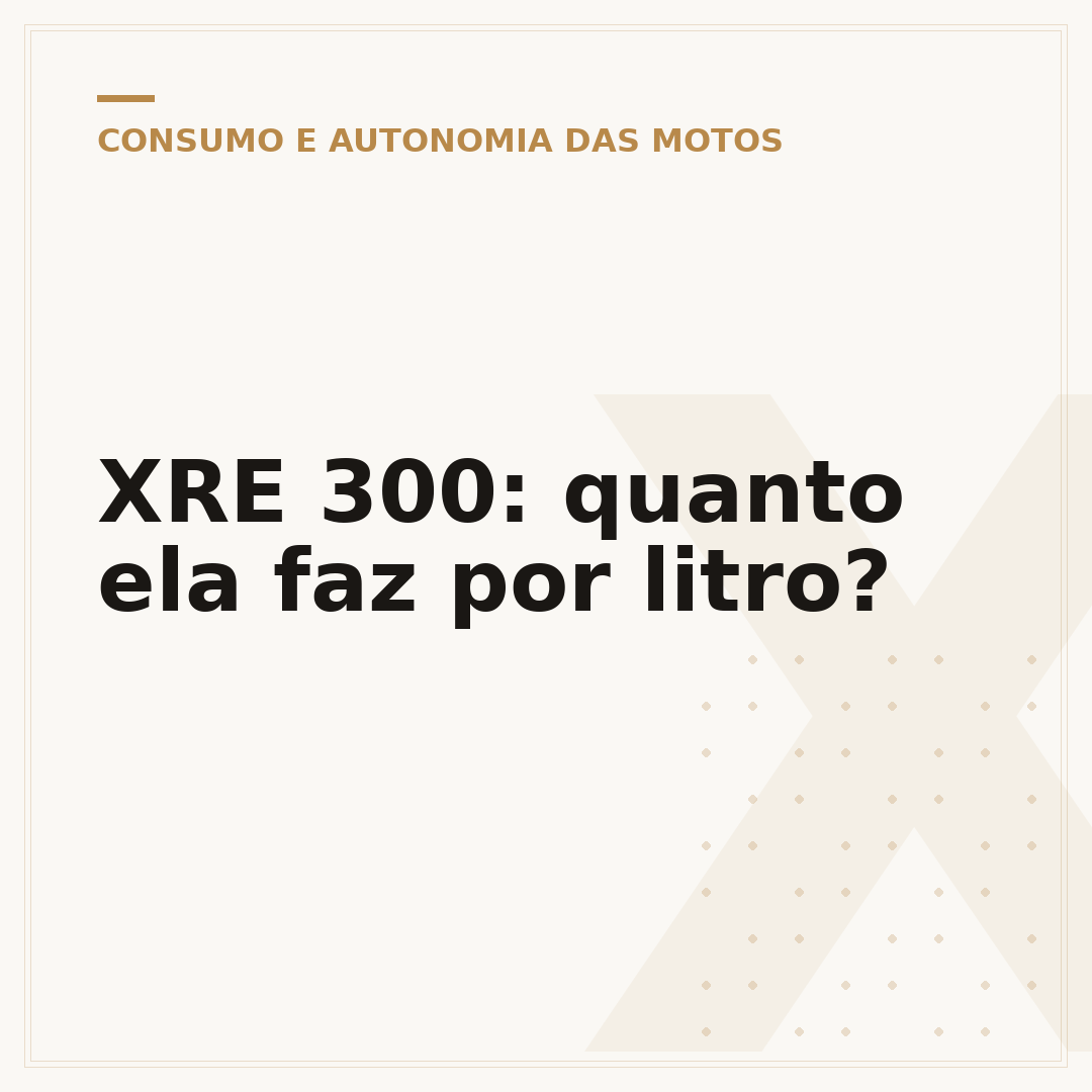 XRE 300: quanto ela faz por litro?