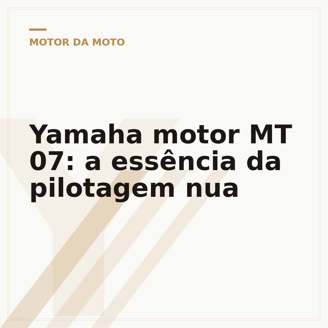Yamaha motor MT 07: a essência da pilotagem nua
