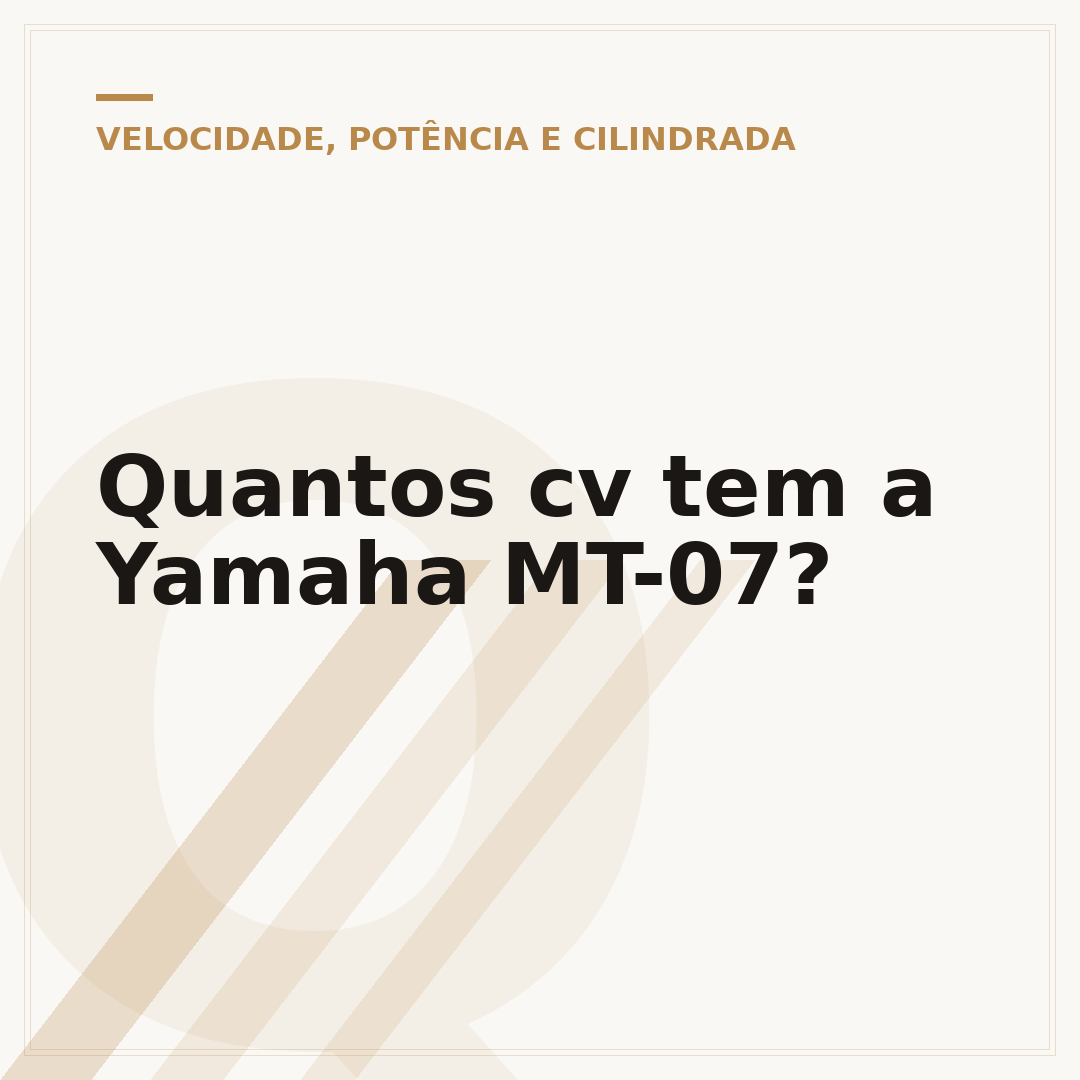 Quantos cv tem a Yamaha MT-07?