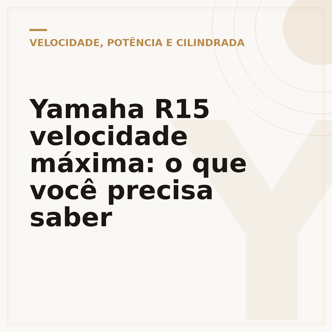 Yamaha R15 velocidade máxima: o que você precisa saber